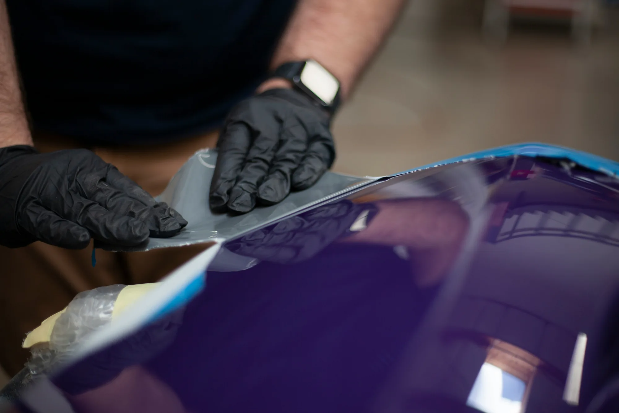 Detalle de terminación automotriz